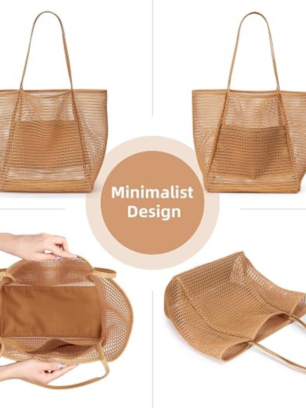 Kalidi Natural Nylon Mesh Beach Tote NWT - Picture 3 of 5